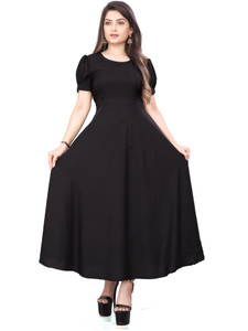 Qena Women Maxi Black Full Length Dress