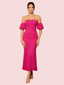 KOTTY Women Bodycon Pink Midi/Calf Length Dress