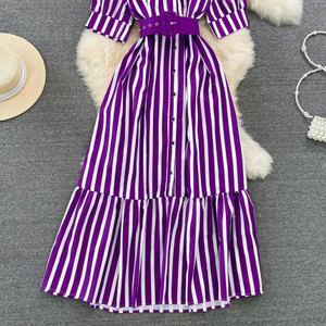 baba fashion Women Maxi Purple Above Knee/Mid Thigh Length Dress