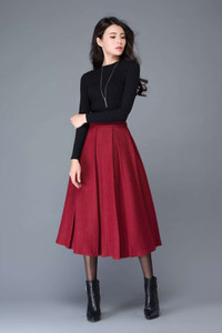 Jashudi Style Women Two Piece Dress Red Midi/Calf Length Dress