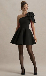 Fashion Street London Women Fit and Flare Black Mini/Short Dress