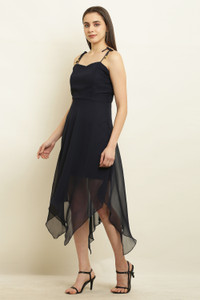 SALONI STYLE Women Bodycon Black Knee Length Dress