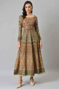 W Women Gown Multicolor Ankle Length Dress
