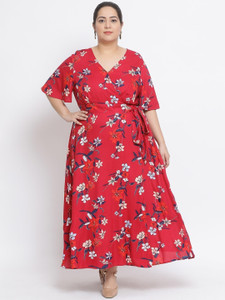 OXOLLOXO Women Maxi Red Full Length Dress