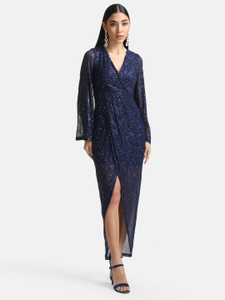 KAZO Women Maxi Blue Full Length Dress