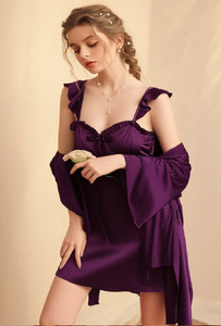 XPIOX Women Maxi Purple Full Length Dress