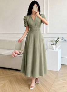 Tromko Women A-line Beige Maxi/Full Length Dress