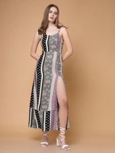 Freehand Women Maxi Multicolor Full Length Dress