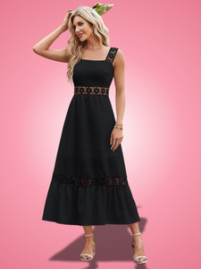 HEMANG FASHION Women Fit and Flare White Maxi/Full Length Dress