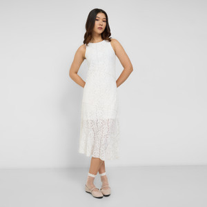 Honey By Pantaloons Women A-line White Midi/Calf Length Dress