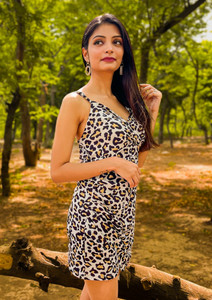 TANDUL Women Sheath Yellow, Black, White Above Knee/Mid Thigh Length Dress