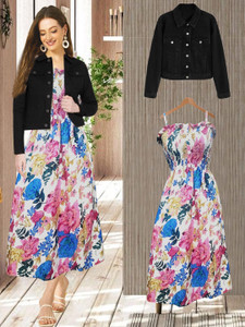 लीटोज महिलाओँ  के लिए काला, बहु रंग ड्रेस