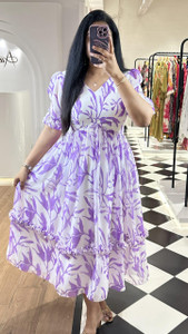 fivaniyo trends Women Printed Anarkali Kurta
