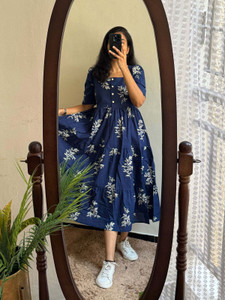 Light Daisy Women Maxi Blue Full Length Dress