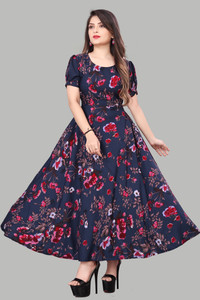 OZEX Women Maxi Multicolor Full Length Dress