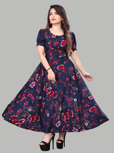 OZEX Women Maxi Multicolor Full Length Dress
