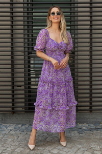 Sheetal Associates Women Maxi Purple Full Length Dress