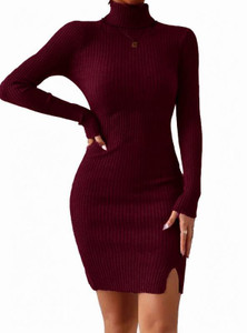 GLARE & BLAIR Women Bodycon Purple Above Knee/Mid Thigh Dress - Image 5
