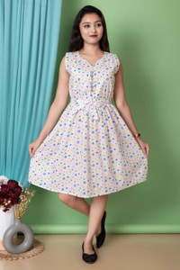 MYTEX FASHION Women Maxi Blue Below Knee Dress