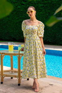 Honky Tonky Women Maxi Yellow Full Length Dress