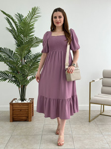 Honky Tonky Women Fit and Flare Purple Midi/Calf Length Dress