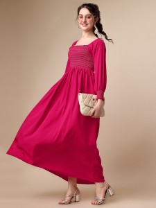 Sheetal Associates Women Maxi Pink Dress
