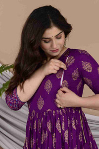 Gujari Women Floral Print Anarkali Kurta