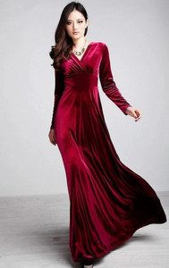WestCHIC Women Fit and Flare Maroon Maxi/Full Length Dress