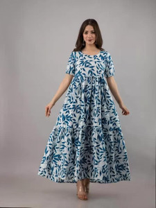 Fashion Unstoppable Women Fit and Flare Multicolor Midi/Calf Length Dress