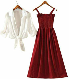 KIRMANI Girls Calf Length Party Dress