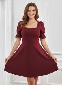 Leriya Fashion Women Bodycon Red Mini/Short Dress