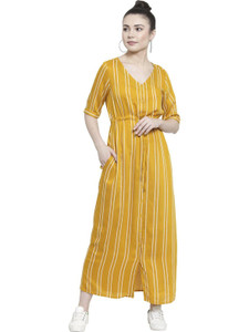 Color Cocktail Women Maxi Yellow Full Length Dress
