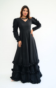 diyaz Women Maxi Black Full Length Dress