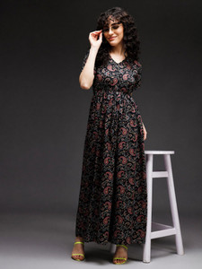 Emeros Women Maxi Multicolor Full Length Dress