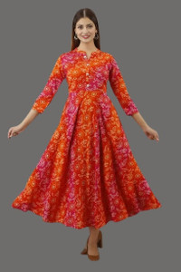 ARMAA Women Gown Orange Midi/Calf Length Dress
