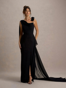 WANQUILA Women A-line Black Maxi/Full Length Dress