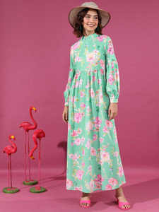 Tokyo Talkies Women Maxi Multicolor Full Length Dress
