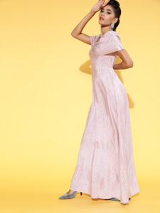 ATHENA Women Maxi Pink Full Length Dress