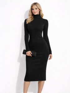 SUKARMI Women Fit and Flare Black Above Knee/Mid Thigh Length Dress