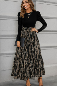 Hook i Women A-line Black Maxi/Full Length Dress
