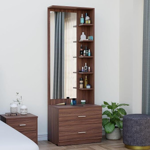 Aspirata Furniture Dressing Table | with Mirror & Storage for Bedroom Engineered Wood Dressing Table