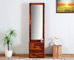 Woodefly Sheesham Wood Dressing Table with Door Storage Solid Wood Dressing Table Solid Wood Dressing Table