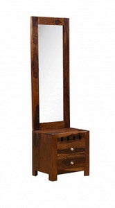 WOODSTAGE Sheesham Wood/Wooden Dressing Table With 2 Drawer Storage For Bedroom/Home Solid Wood Dressing Table