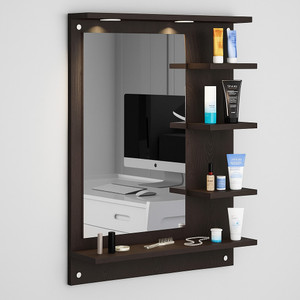 DIY HOME LED Light Wall Dressing Mirror Engineered Wood Dressing Table