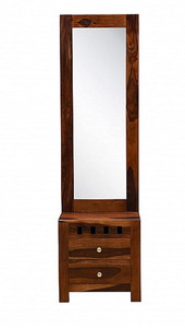 WOODSTAGE Sheesham Wood/Wooden Dressing Table With 2 Drawer Storage For Bedroom/Home Solid Wood Dressing Table
