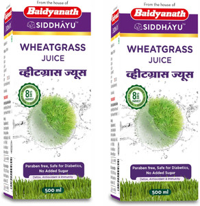 Baidyanath Wheatgrass Juice 500ml (Pack of 2) Detox, Immunity Booster | No Added Sugar