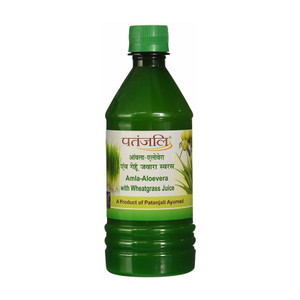 PATANJALI Amla-Aloevera with Wheatgrass Juice 500ml