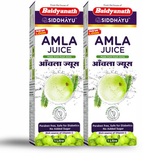 Baidyanath Amla Juice - 1L (Pack of 2) Immunity Booster with Vitamin C | No added Sugar