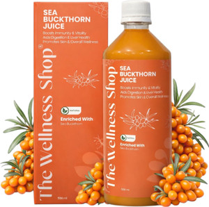 The Wellness Shop Natural Sea Buckthorn Berry Pulp Juice, Rich in Omega 3, 6, 7, 9 | Antioxidant