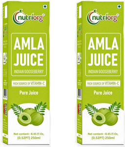 Nutriorg 100% Natural Cold-Pressed Amla Juice | Rich in Vitamin C and Antioxidants